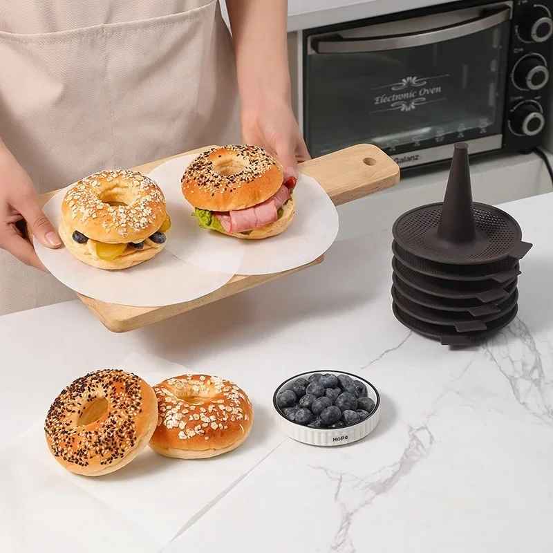 bagel préparés dans moules en silicone