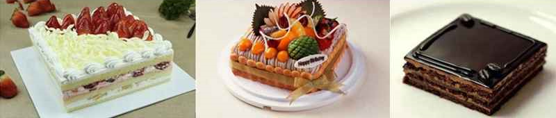 beaux gâteaux avec moule a manqué silicone carré