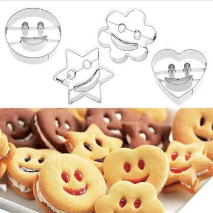 biscuits smiley préparé avec emporte piece