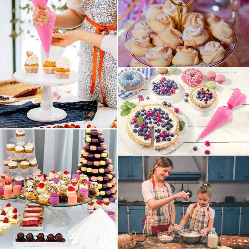differentes decorations de gateau avec poche à douille