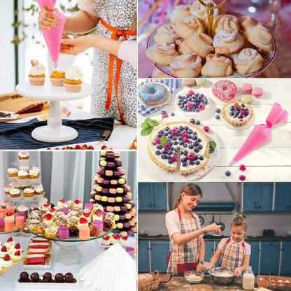 differentes decorations de gateau avec poche à douille