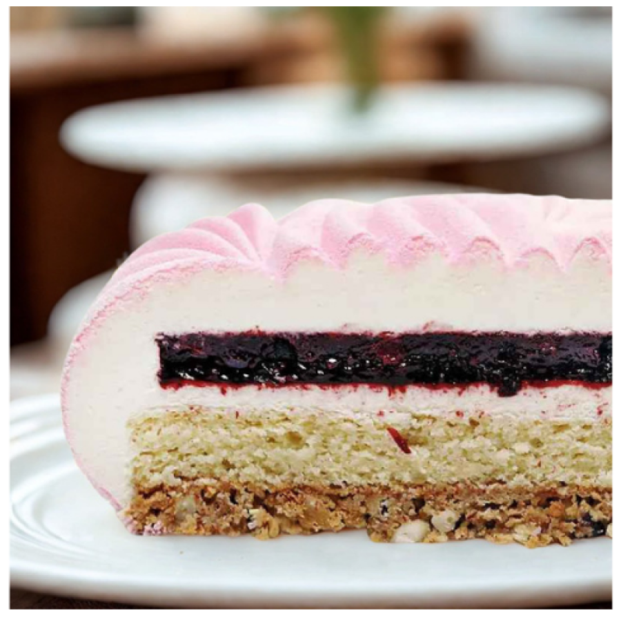 gâteau mousse fait dans moules à gâteau en silicone