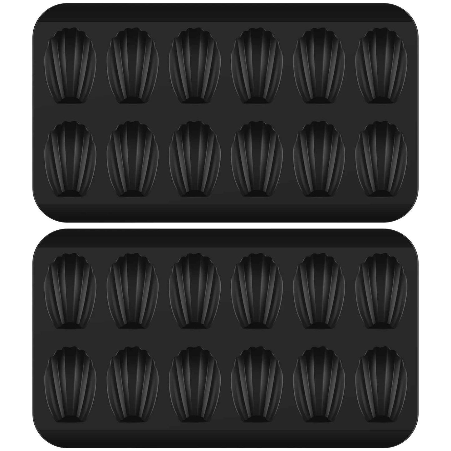 lot de deux moule a madeleine noir