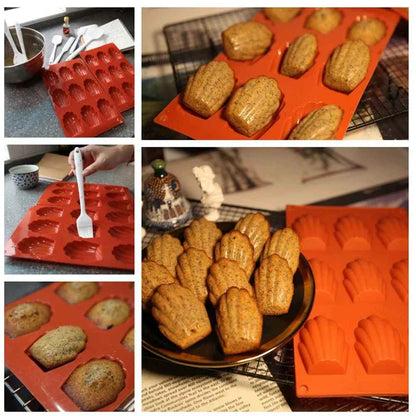 madeleines dorés dans moule a madeleine