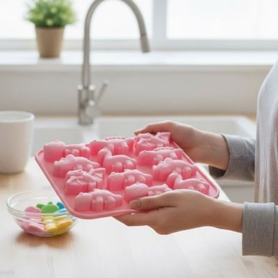 Moule à chocolat silicone rose 