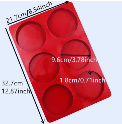 moule à gateau en silicone 6 cavités