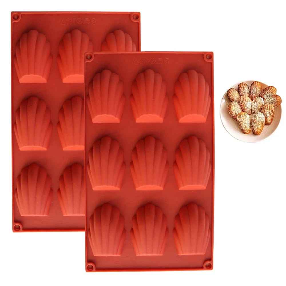 moule a madeleine ensemble de deux moules rouge