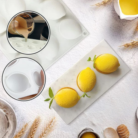 moule en silicone citron sur table