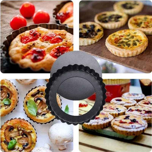 plusieurs tartes préparé avec moule a-tarte