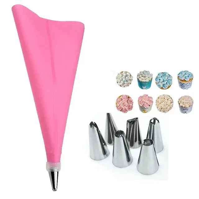 poche à douille rose 8 pièces