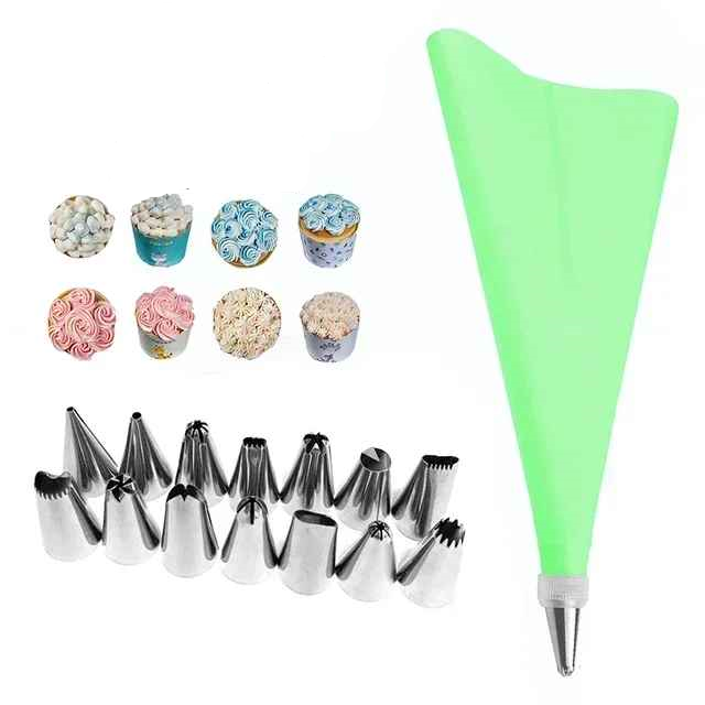 poche à douille vert 16 pièces