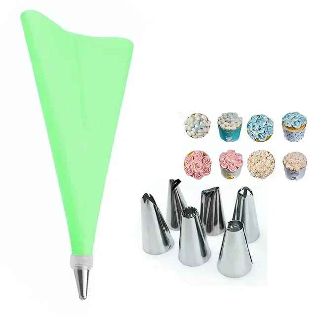 poche à douille vert 8-pieces 