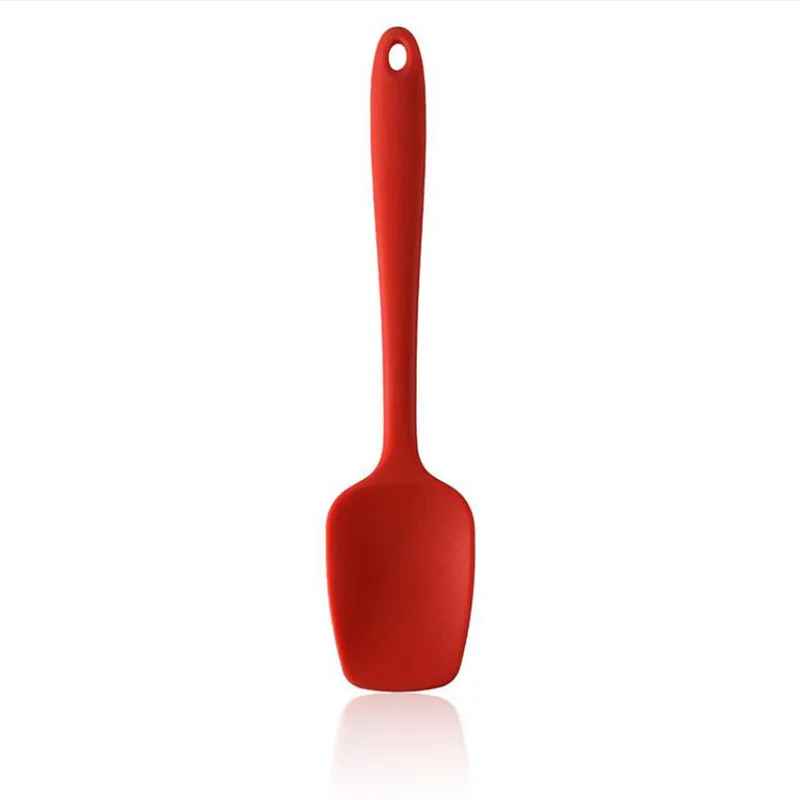 spatule cuillère en silicone rouge