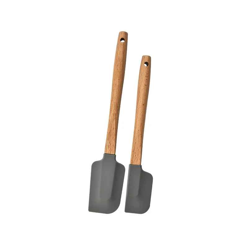 spatule manche en bois gris