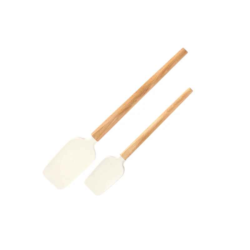 spatule manche rond en bois blanche